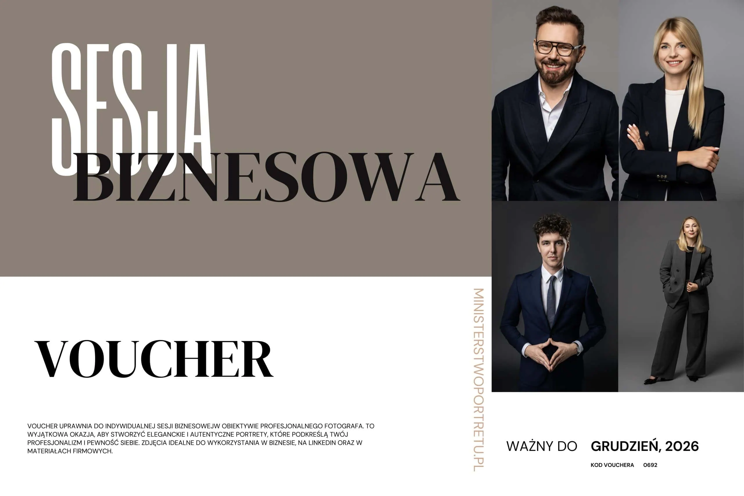 Brown White Simple Minimalist Fashion Voucher Card-2